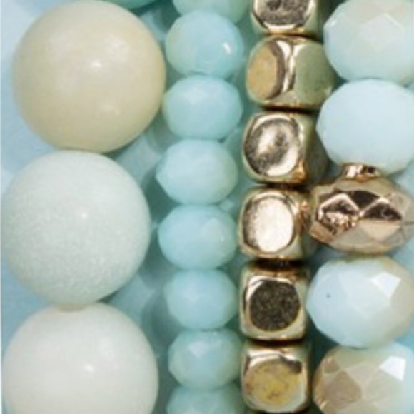 Amazonite Apple Watch Beaded Stretch Bracelet - Picture 4 of 8